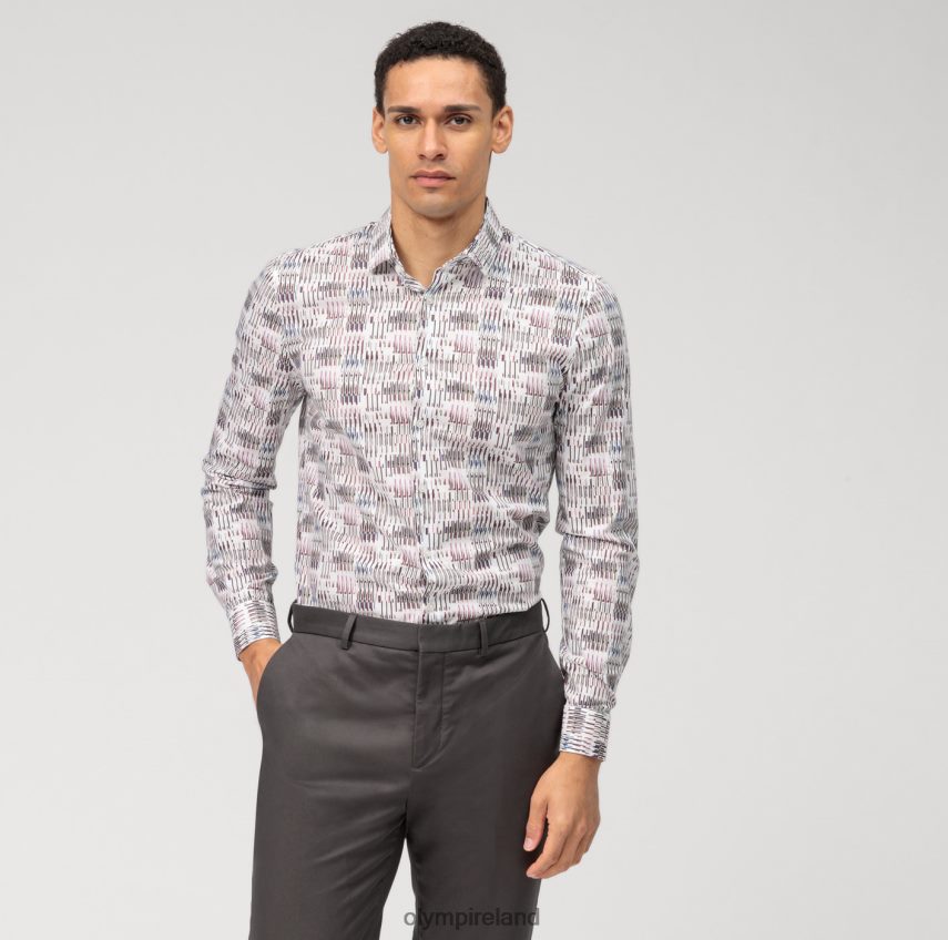 Clothing OLYMP No. Six Super Slim, Business Shirt, Modern Kent, Dark Red 24L846247