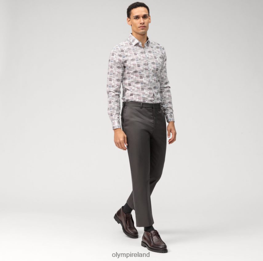 Clothing OLYMP No. Six Super Slim, Business Shirt, Modern Kent, Dark Red 24L846247