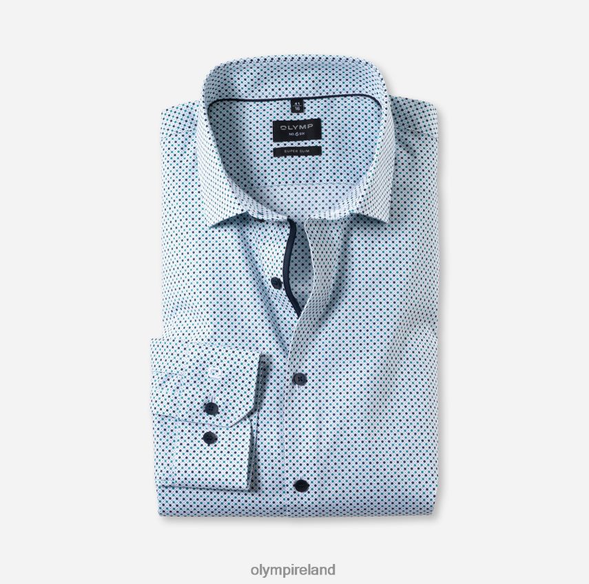 Clothing OLYMP No. Six Super Slim, Business Shirt, Modern Kent, Emerald 24L846190