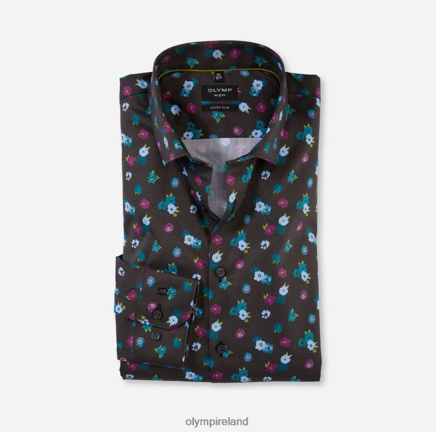 Clothing OLYMP No. Six Super Slim, Business Shirt, Modern Kent, Emerald 24L84631