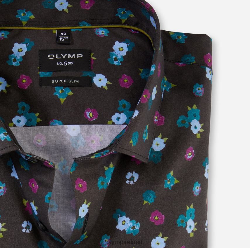 Clothing OLYMP No. Six Super Slim, Business Shirt, Modern Kent, Emerald 24L84631