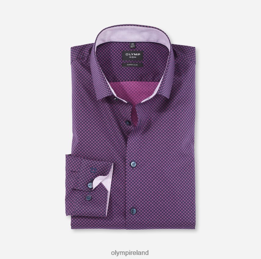 Clothing OLYMP No. Six Super Slim, Business Shirt, Modern Kent, Fuchsia 24L846203