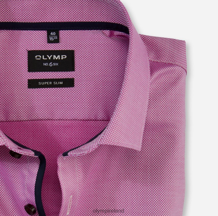 Clothing OLYMP No. Six Super Slim, Business Shirt, Modern Kent, Fuchsia 24L846217