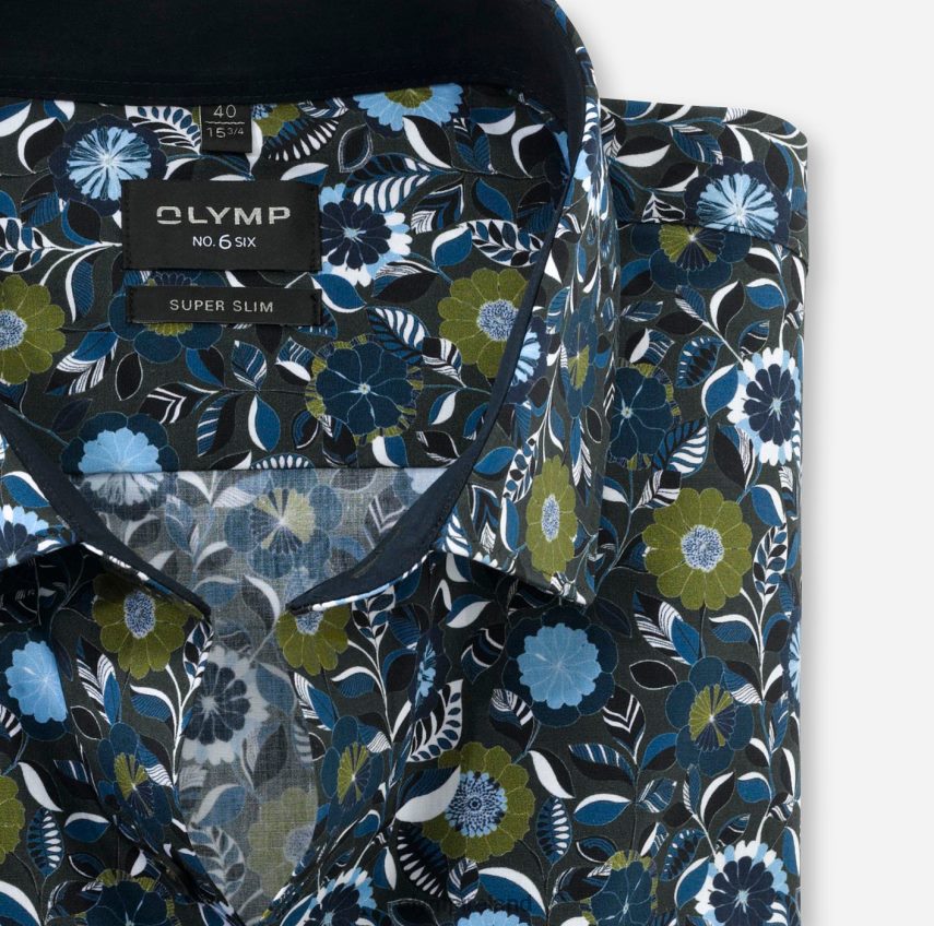 Clothing OLYMP No. Six Super Slim, Business Shirt, Modern Kent, Lime 24L84610