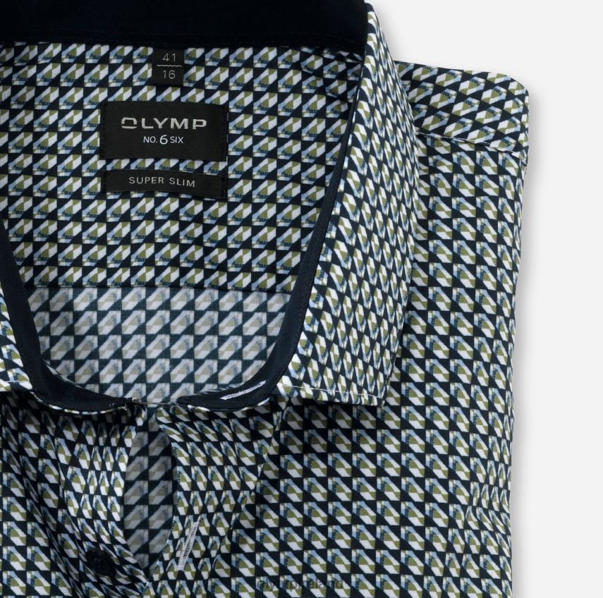 Clothing OLYMP No. Six Super Slim, Business Shirt, Modern Kent, Lime 24L846195