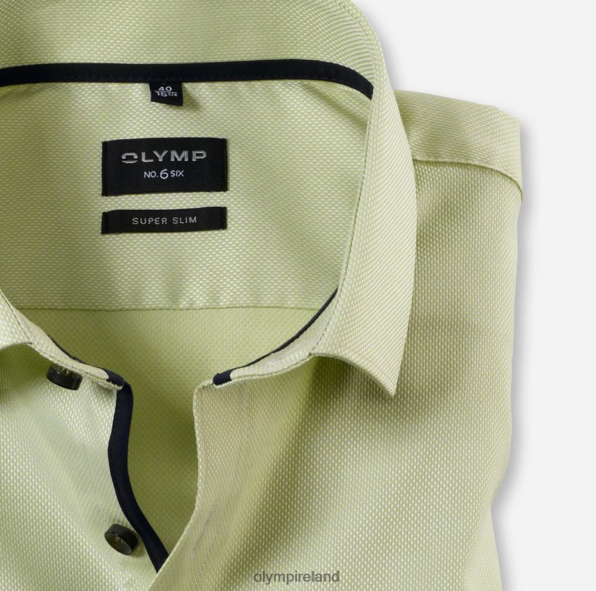Clothing OLYMP No. Six Super Slim, Business Shirt, Modern Kent, Lime 24L846216