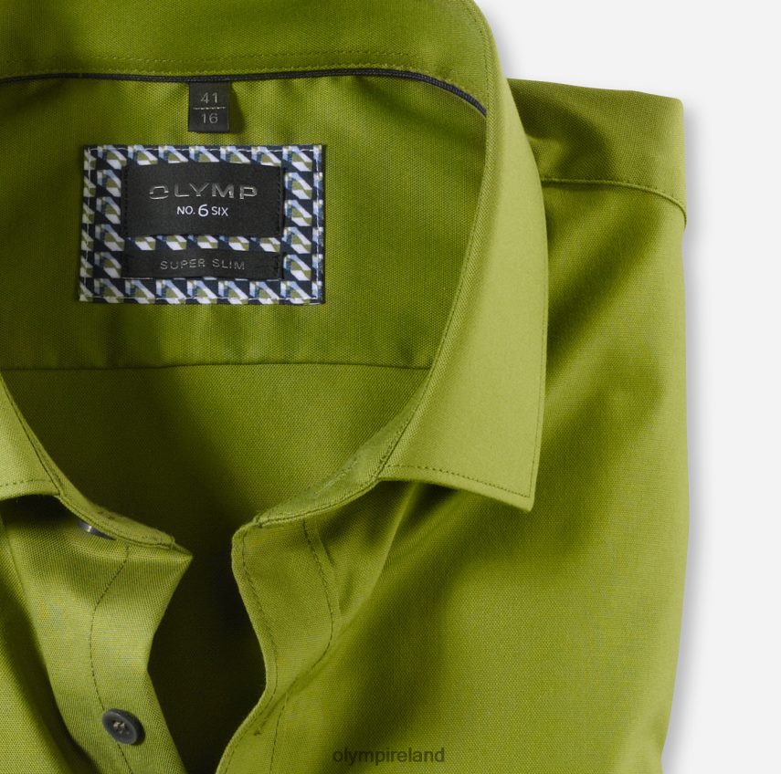 Clothing OLYMP No. Six Super Slim, Business Shirt, Modern Kent, Lime 24L8463