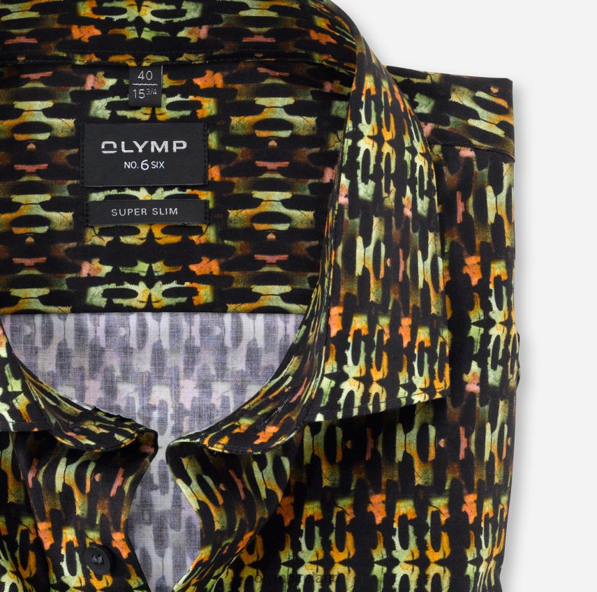 Clothing OLYMP No. Six Super Slim, Business Shirt, Modern Kent, Lime Green 24L846160