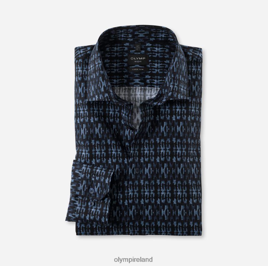 Clothing OLYMP No. Six Super Slim, Business Shirt, Modern Kent, Marine 24L84618