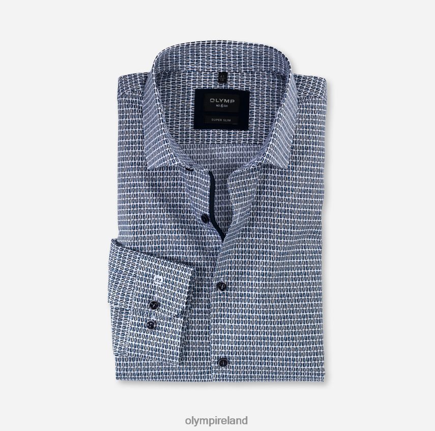 Clothing OLYMP No. Six Super Slim, Business Shirt, Modern Kent, Marine 24L846256