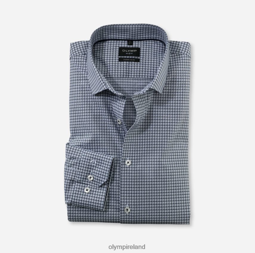 Clothing OLYMP No. Six Super Slim, Business Shirt, Modern Kent, Marine 24L84626