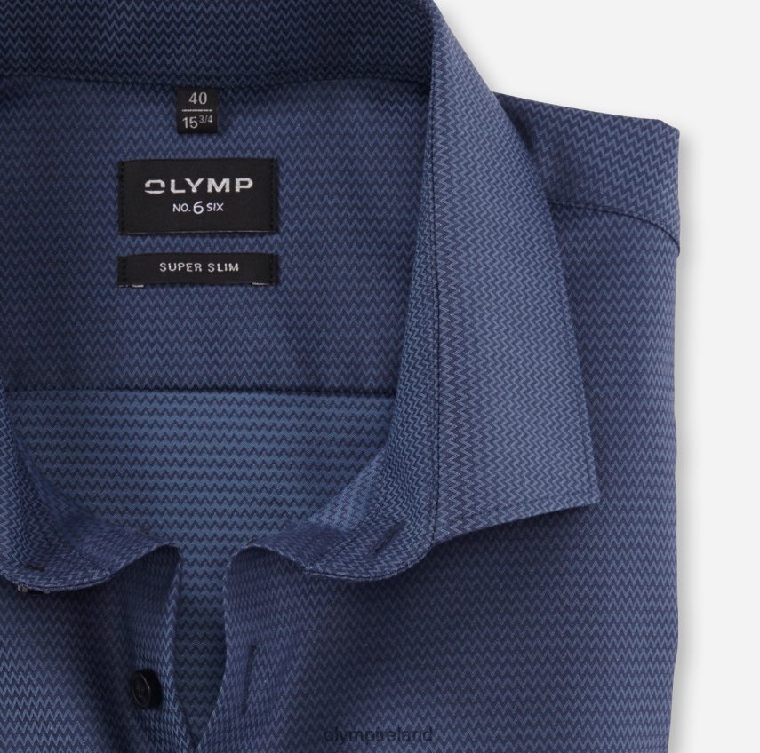 Clothing OLYMP No. Six Super Slim, Business Shirt, Modern Kent, Marine 24L84670
