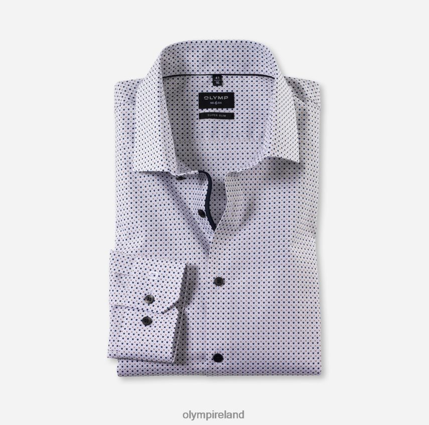 Clothing OLYMP No. Six Super Slim, Business Shirt, Modern Kent, Natural 24L846172