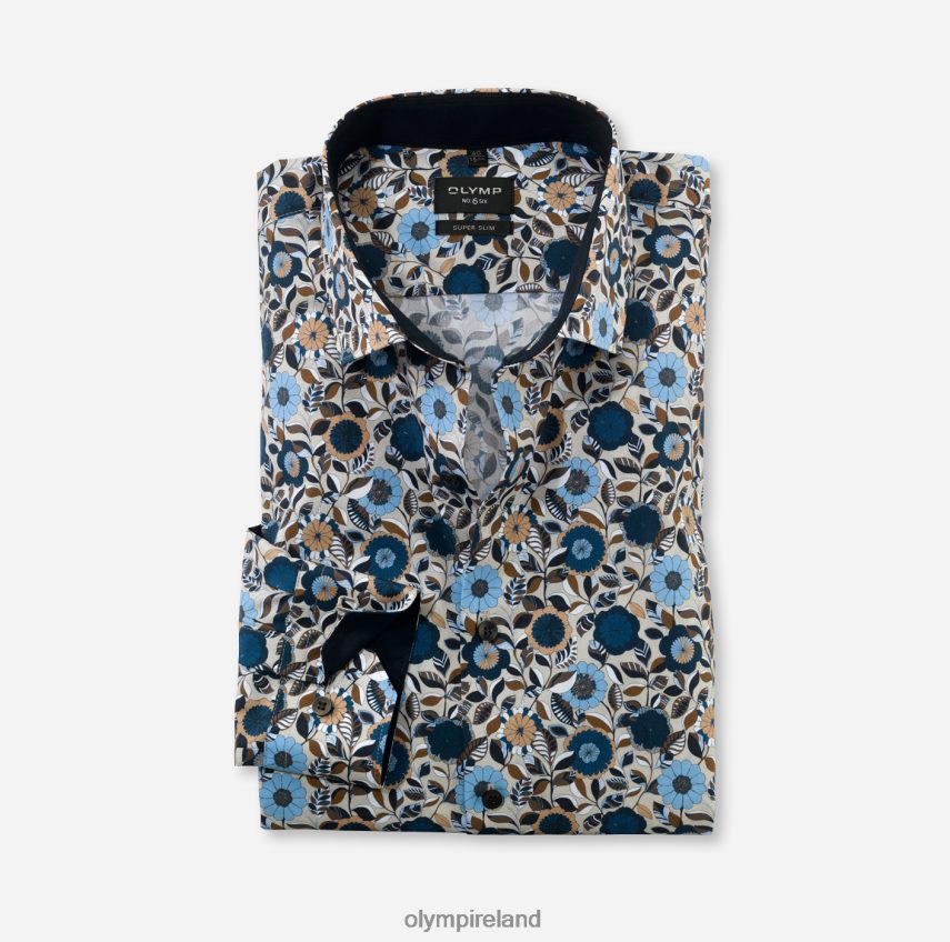 Clothing OLYMP No. Six Super Slim, Business Shirt, Modern Kent, Natural 24L846220