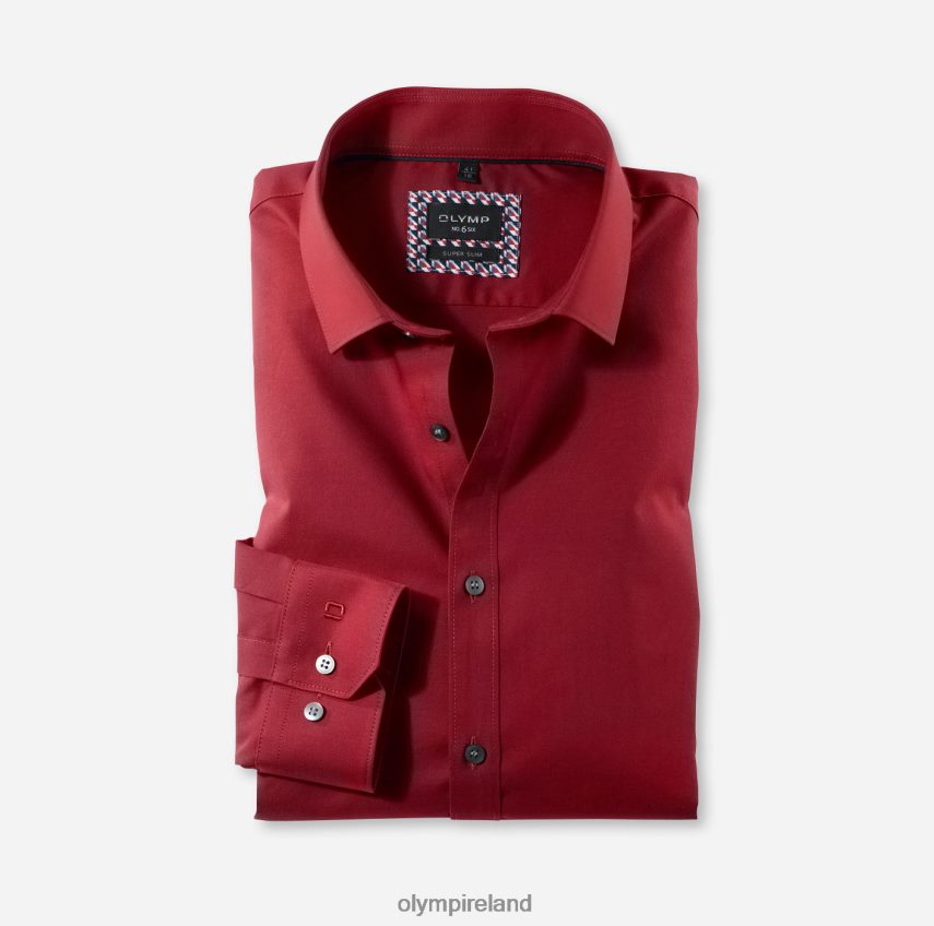 Clothing OLYMP No. Six Super Slim, Business Shirt, Modern Kent, Red 24L84629