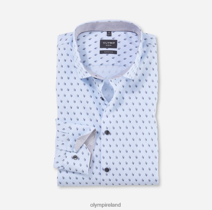 Clothing OLYMP No. Six Super Slim, Business Shirt, Modern Kent, Taupe 24L846175