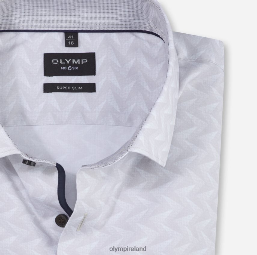 Clothing OLYMP No. Six Super Slim, Business Shirt, Modern Kent, Taupe 24L84627