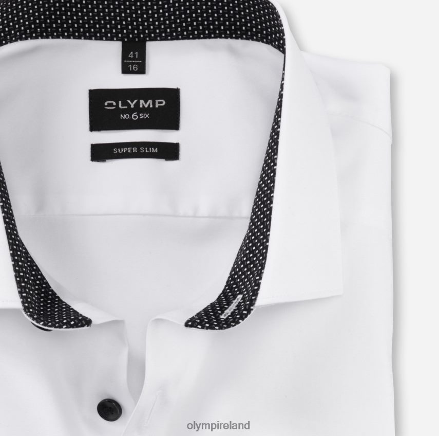 Clothing OLYMP No. Six Super Slim, Business Shirt, Modern Kent, White 24L84639