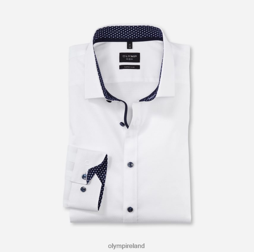 Clothing OLYMP No. Six Super Slim, Business Shirt, Modern Kent, White 24L84644