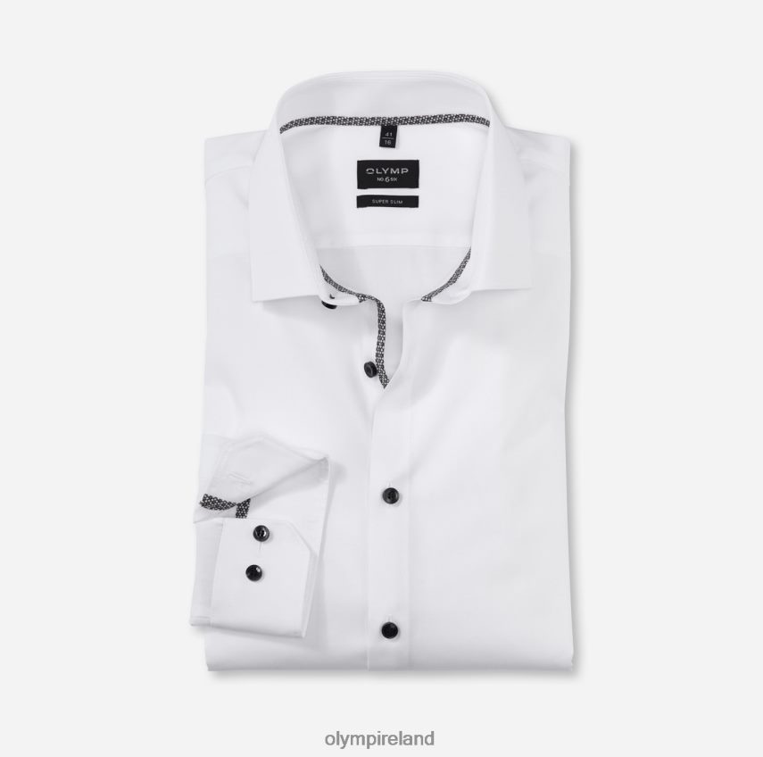 Clothing OLYMP No. Six Super Slim, Business Shirt, Modern Kent, White 24L84648
