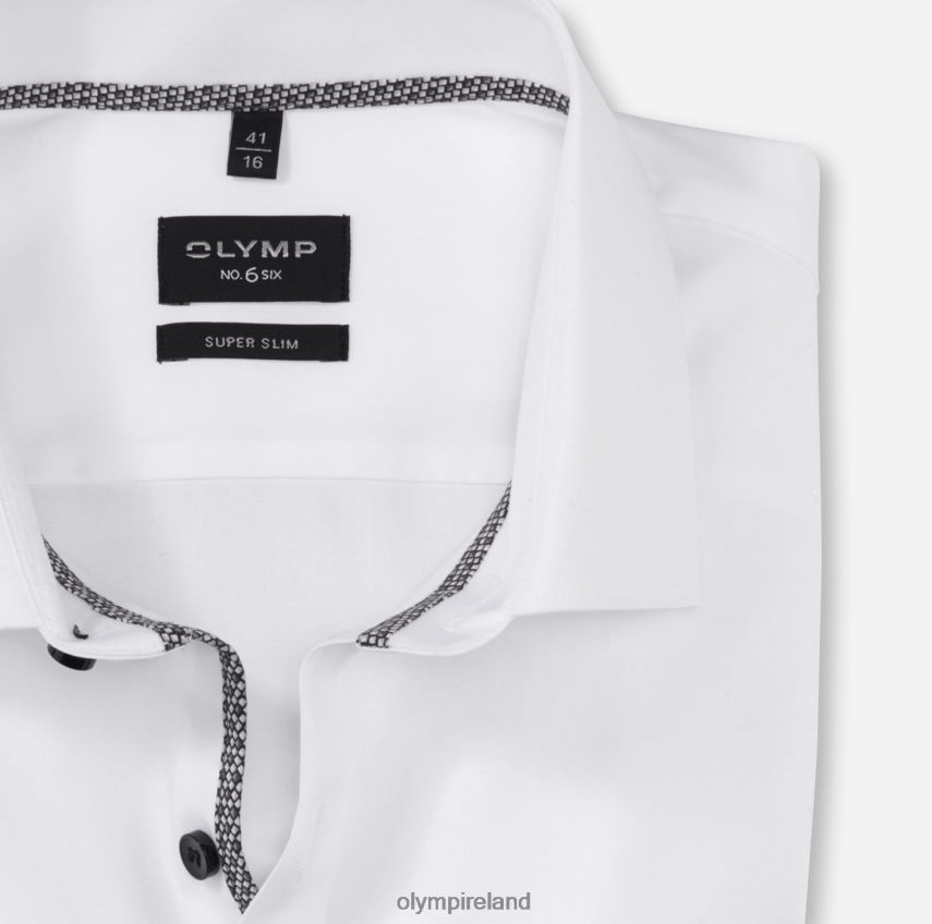 Clothing OLYMP No. Six Super Slim, Business Shirt, Modern Kent, White 24L84648