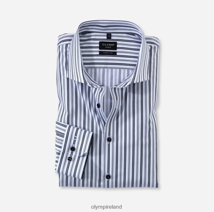 Clothing OLYMP No. Six Super Slim, Business Shirt, Royal Kent, Black 24L846196