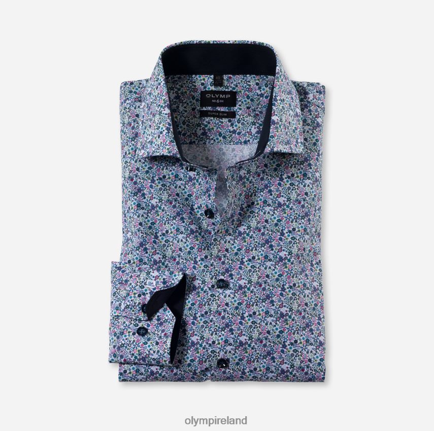 Clothing OLYMP No. Six Super Slim, Business Shirt, Royal Kent, Lime 24L846229