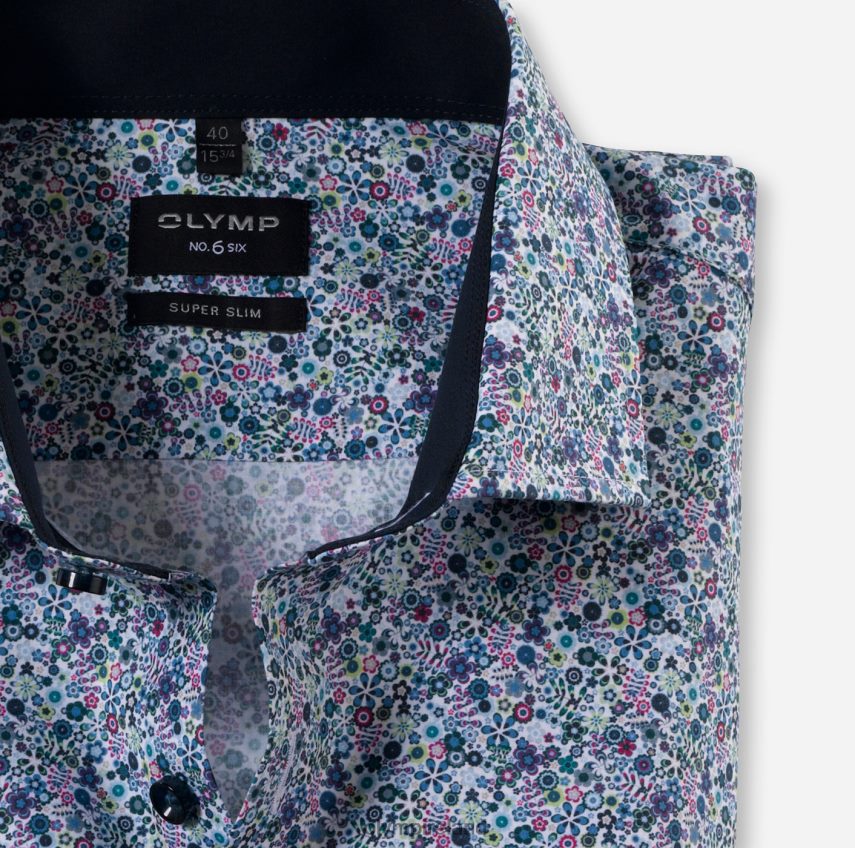 Clothing OLYMP No. Six Super Slim, Business Shirt, Royal Kent, Lime 24L846229