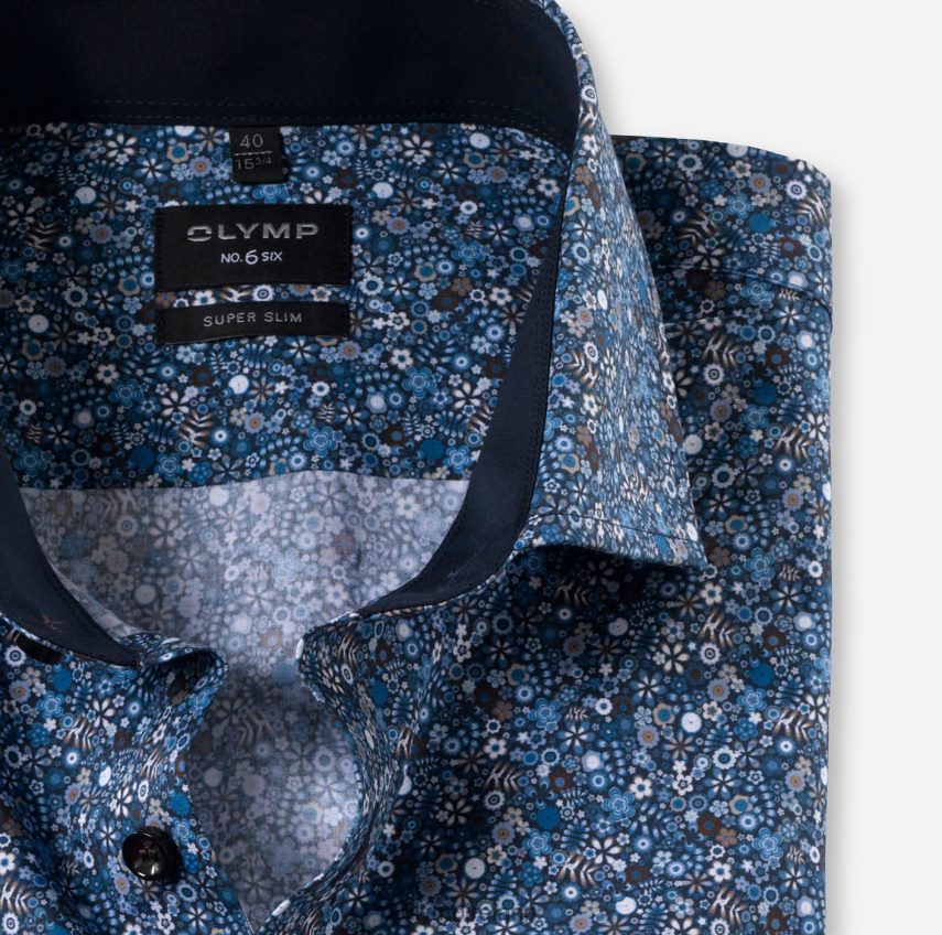 Clothing OLYMP No. Six Super Slim, Business Shirt, Royal Kent, Natural 24L846164