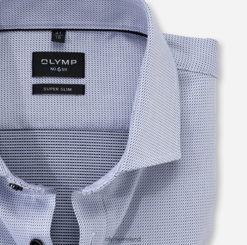 Clothing OLYMP No. Six Super Slim, Business Shirt, Royal Kent, Silver Grey 24L846255