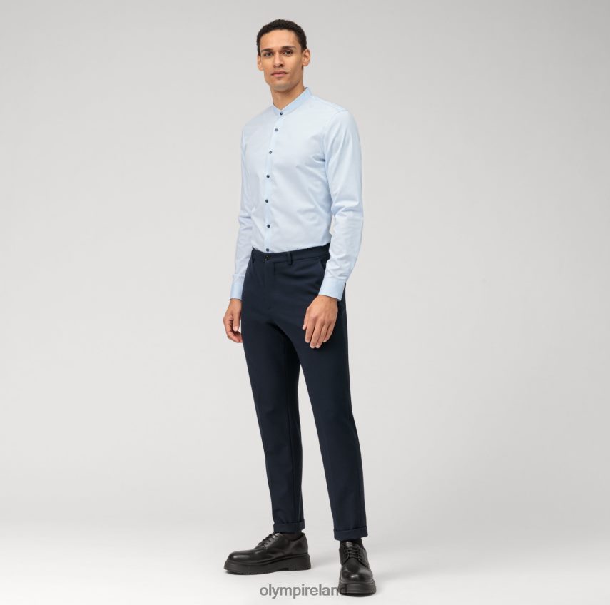 Clothing OLYMP No. Six Super Slim, Business Shirt, Stand-Up Collar, Bleu 24L84690