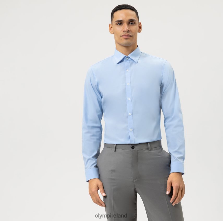 Clothing OLYMP No. Six Super Slim, Business Shirt, Under Button-Down, Light Blue 24L846282
