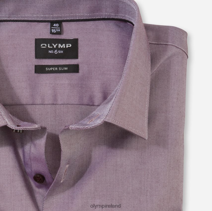 Clothing OLYMP No. Six Super Slim, Business Shirt, Urban Kent, Chianti 24L846136