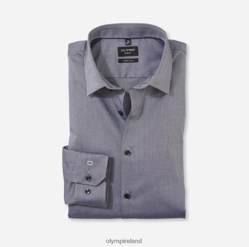 Clothing OLYMP No. Six Super Slim, Business Shirt, Urban Kent, Graphite 24L846134