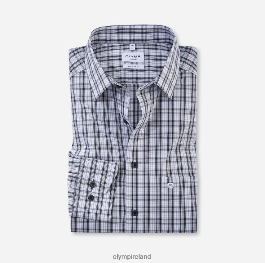 Clothing OLYMP Tendenz Modern Fit, Business Shirt, New Kent, Black 24L8461721