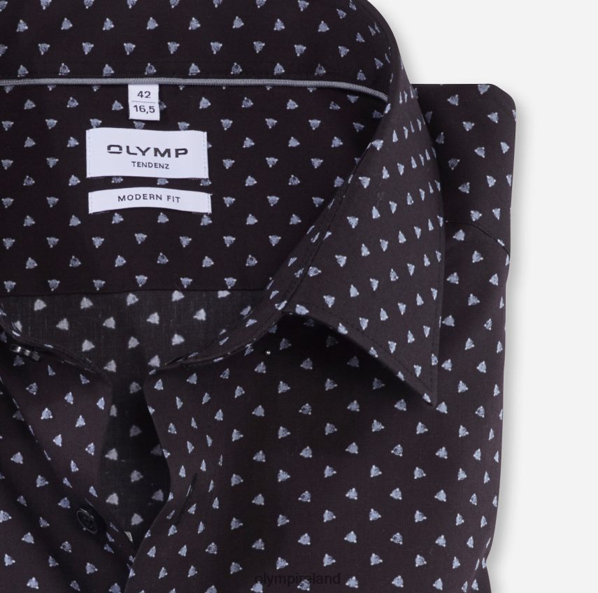 Clothing OLYMP Tendenz Modern Fit, Business Shirt, New Kent, Black 24L8461733