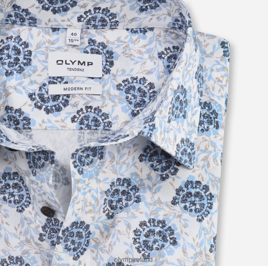 Clothing OLYMP Tendenz Modern Fit, Business Shirt, New Kent, Bleu 24L8461710