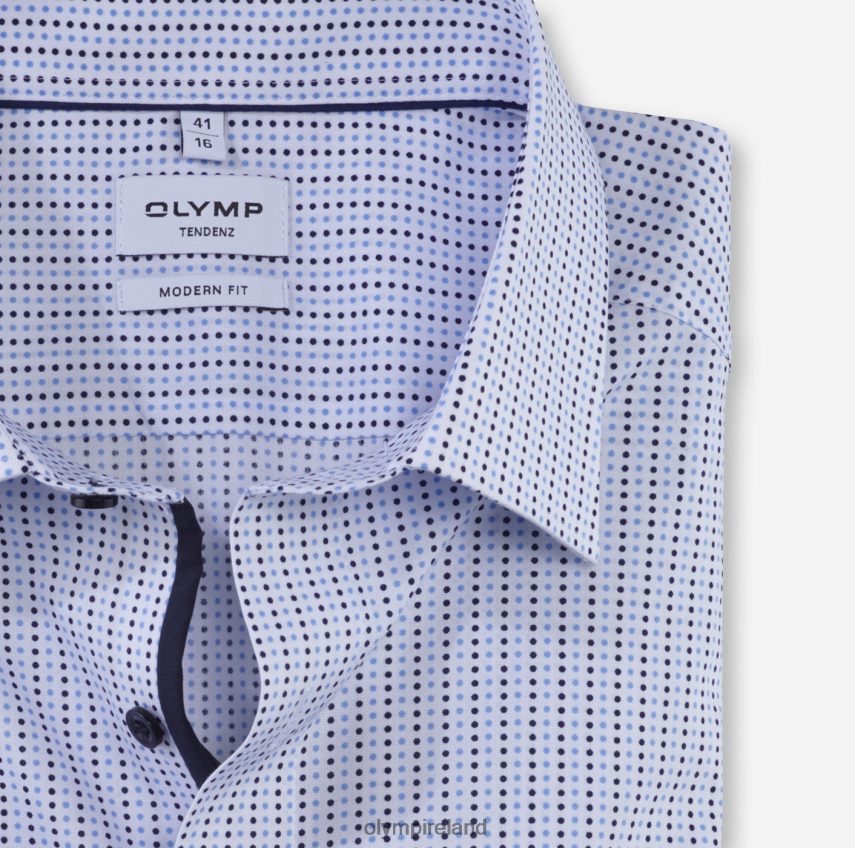 Clothing OLYMP Tendenz Modern Fit, Business Shirt, New Kent, Bleu 24L8461714