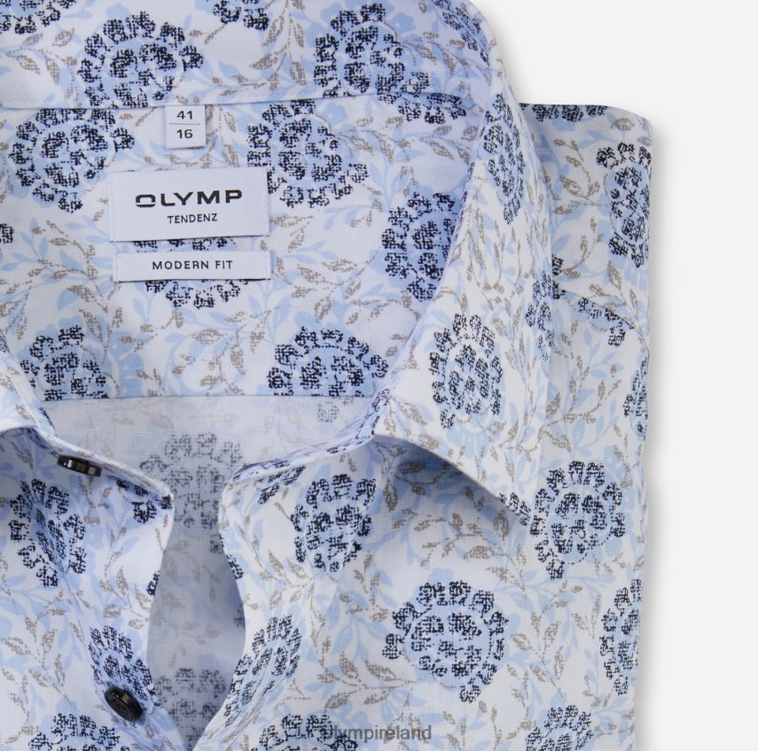 Clothing OLYMP Tendenz Modern Fit, Business Shirt, New Kent, Bleu 24L8461720