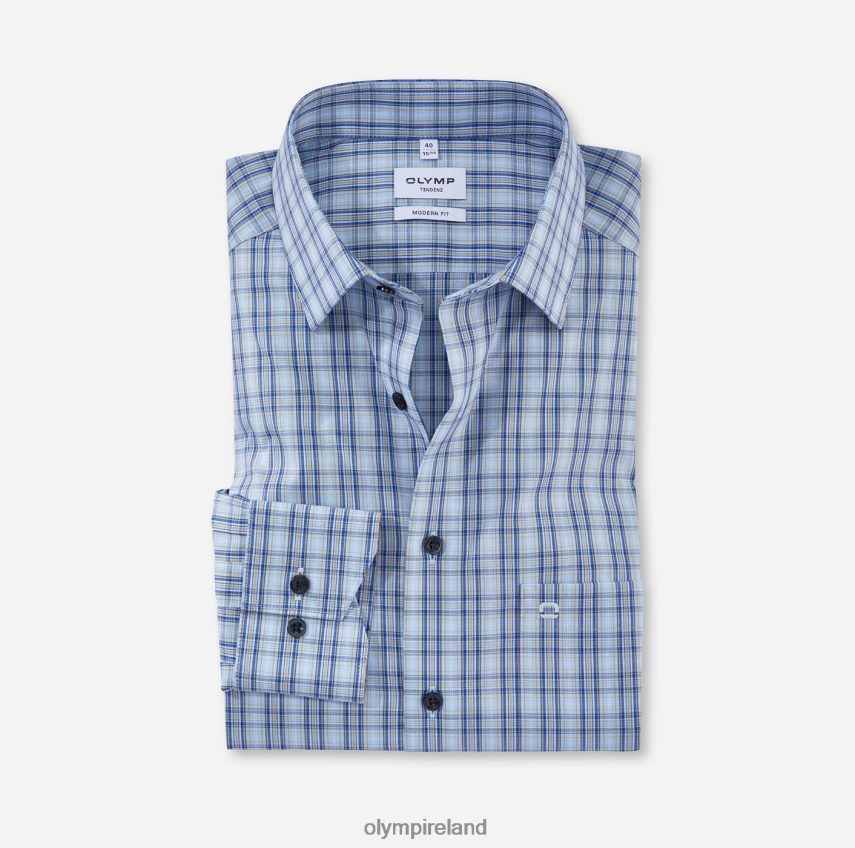 Clothing OLYMP Tendenz Modern Fit, Business Shirt, New Kent, Bleu 24L8461727