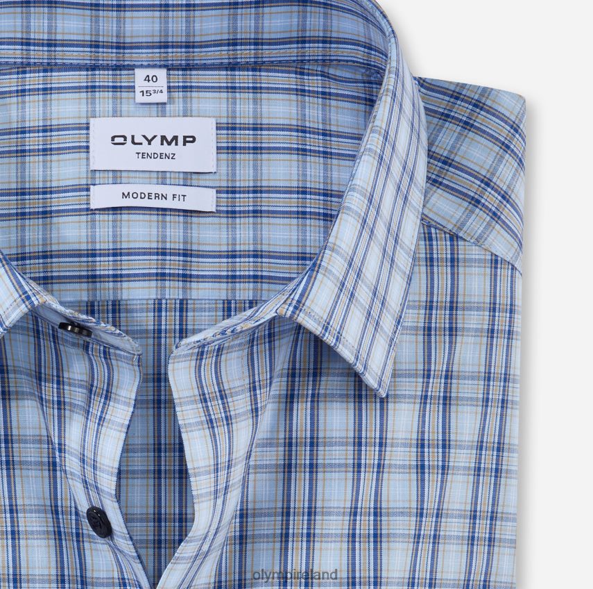 Clothing OLYMP Tendenz Modern Fit, Business Shirt, New Kent, Bleu 24L8461727