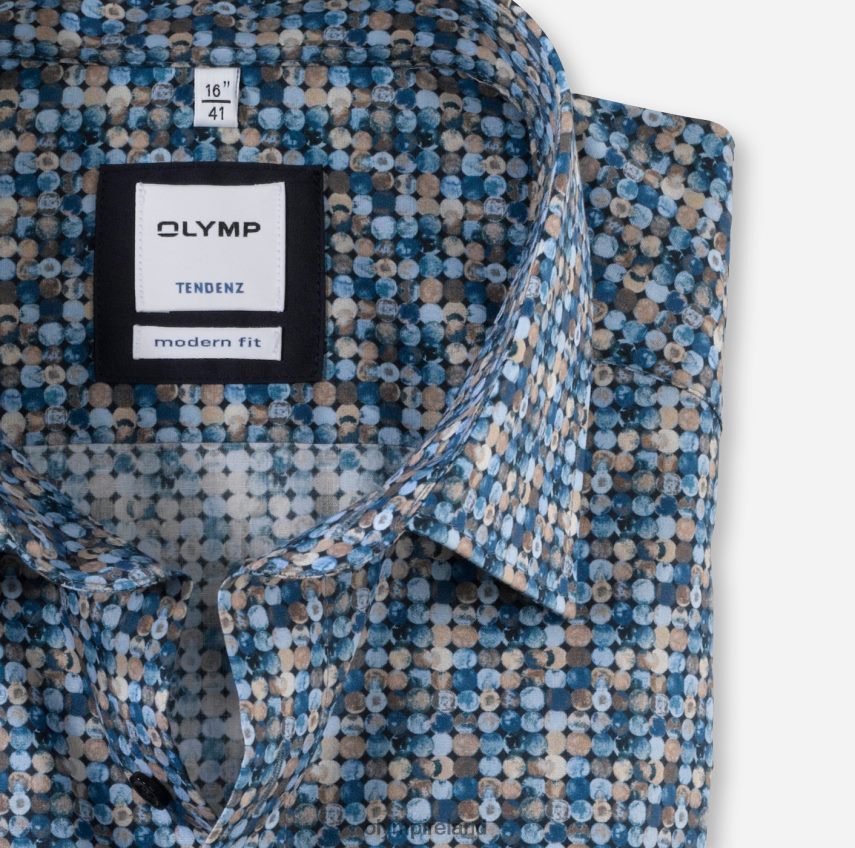 Clothing OLYMP Tendenz Modern Fit, Business Shirt, New Kent, Brown 24L8461743