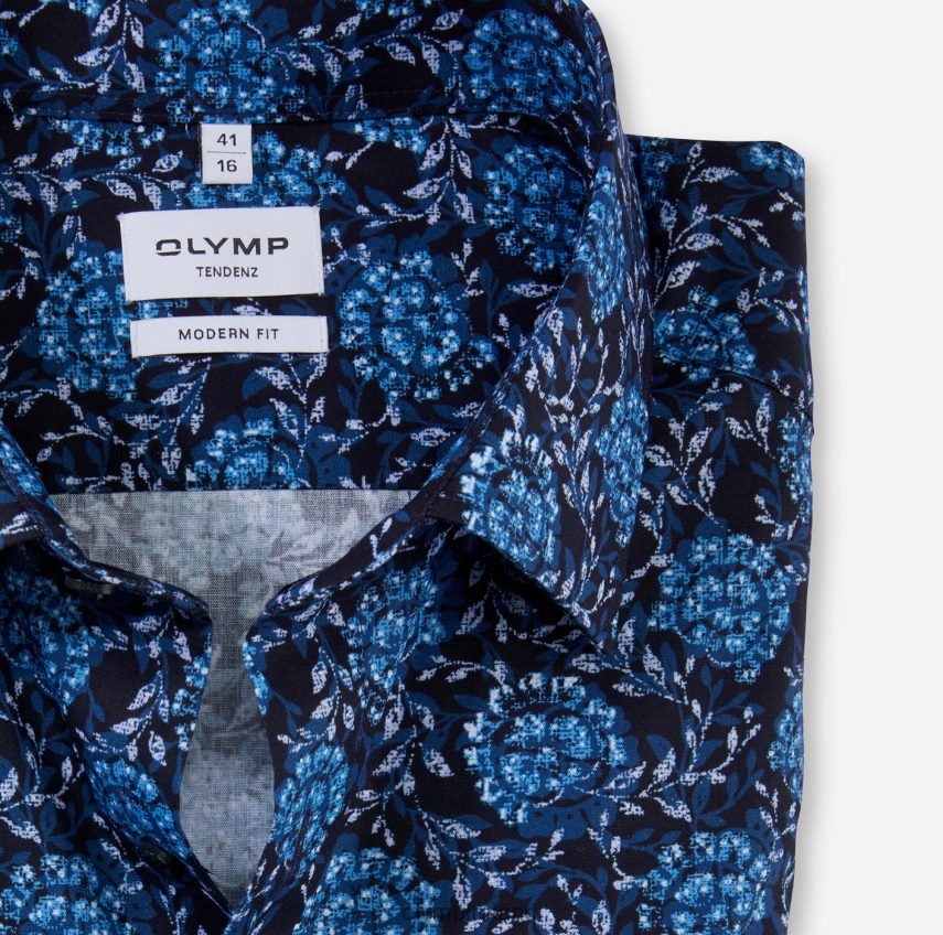 Clothing OLYMP Tendenz Modern Fit, Business Shirt, New Kent, Marine 24L8461729