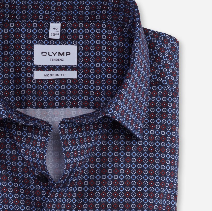 Clothing OLYMP Tendenz Modern Fit, Business Shirt, New Kent, Red 24L8461715