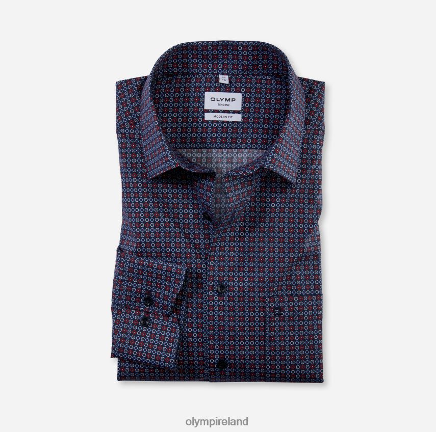 Clothing OLYMP Tendenz Modern Fit, Business Shirt, New Kent, Red 24L8461725