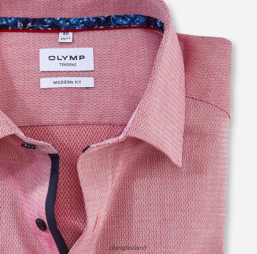 Clothing OLYMP Tendenz Modern Fit, Business Shirt, New Kent, Red 24L8461734