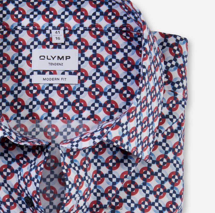 Clothing OLYMP Tendenz Modern Fit, Business Shirt, New Kent, Red 24L8461737