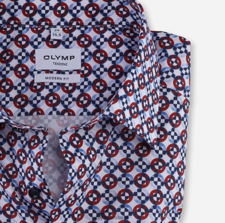 Clothing OLYMP Tendenz Modern Fit, Business Shirt, New Kent, Red 24L8461740