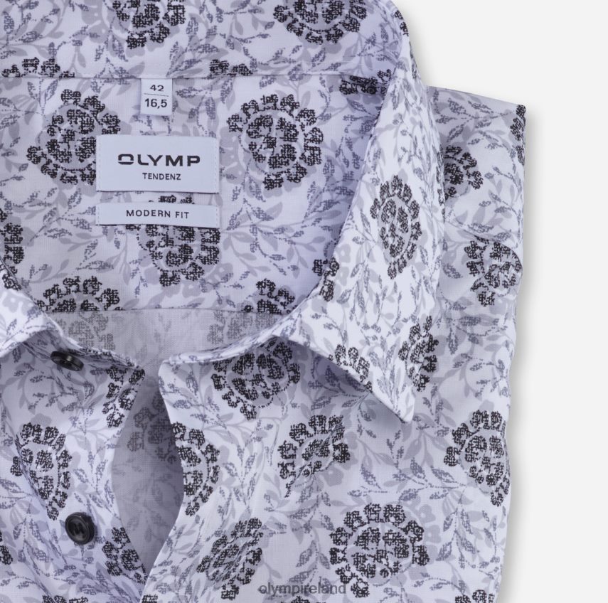 Clothing OLYMP Tendenz Modern Fit, Business Shirt, New Kent, Silver Grey 24L8461728