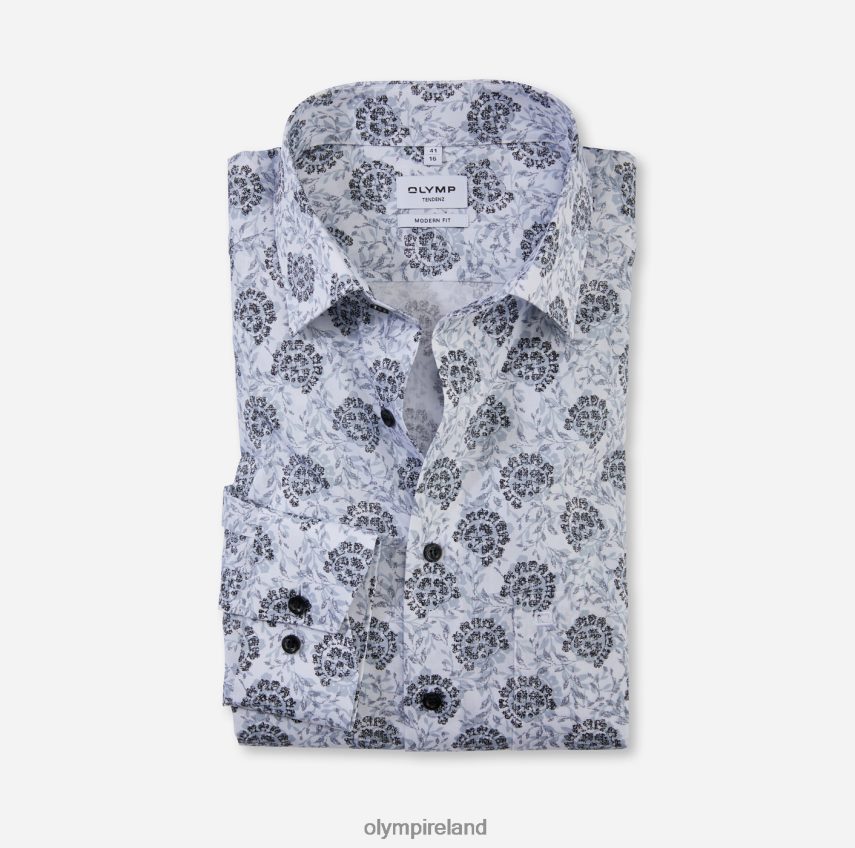 Clothing OLYMP Tendenz Modern Fit, Business Shirt, New Kent, Silver Grey 24L8461738